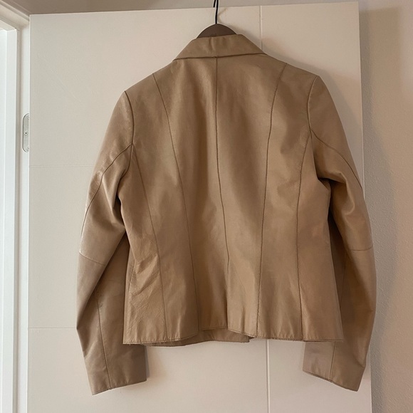 AMAZING Vintage Tan Leather Jacket - Picture 7 of 8